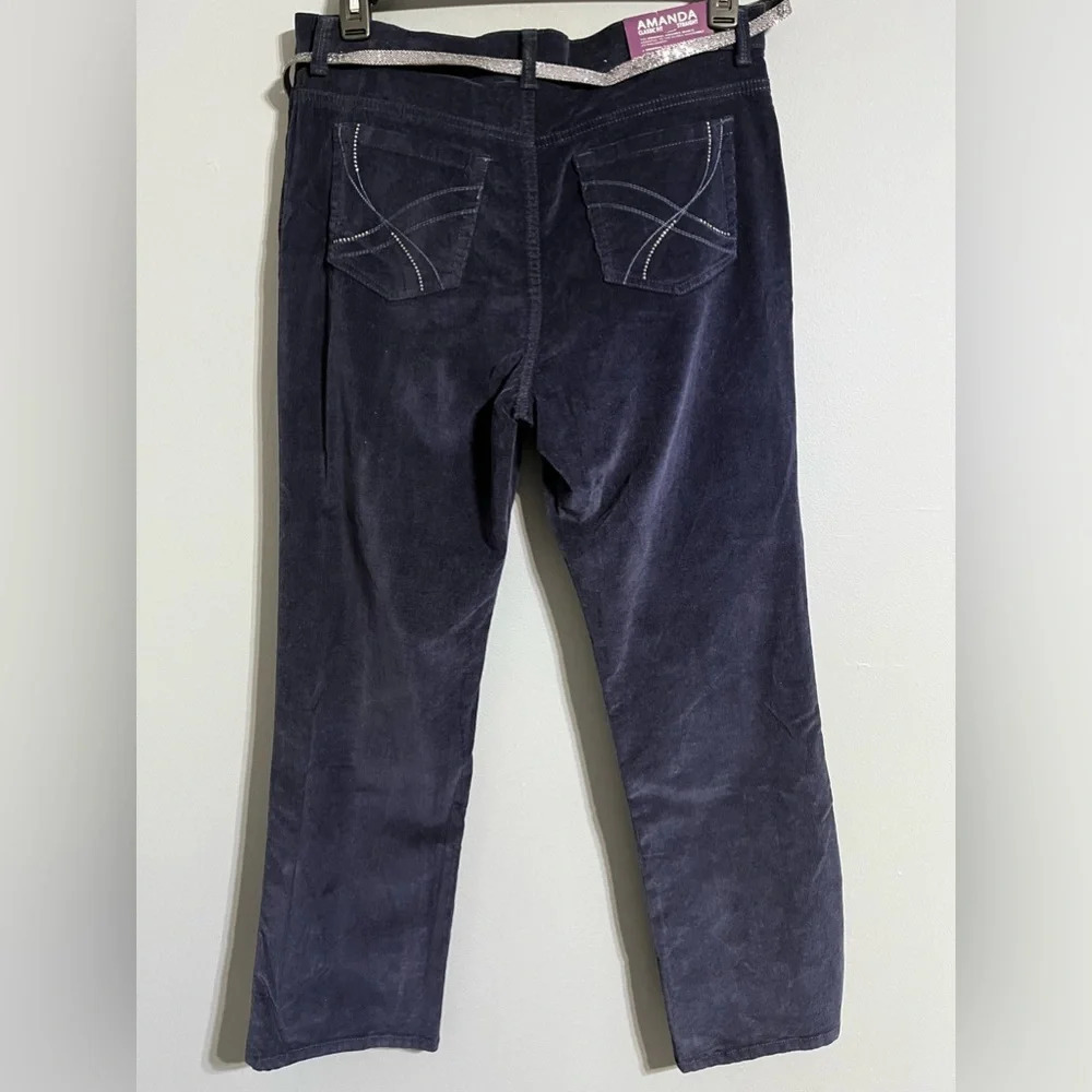 Gloria Vanderbilt blue corduroy. Size 14 petite. - Picture 2 of 7